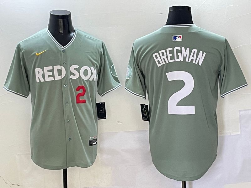 Men Boston Red Sox #2 Bregman Green Joint Name Game Nike 2025 MLB Jersey style 5->boston red sox->MLB Jersey